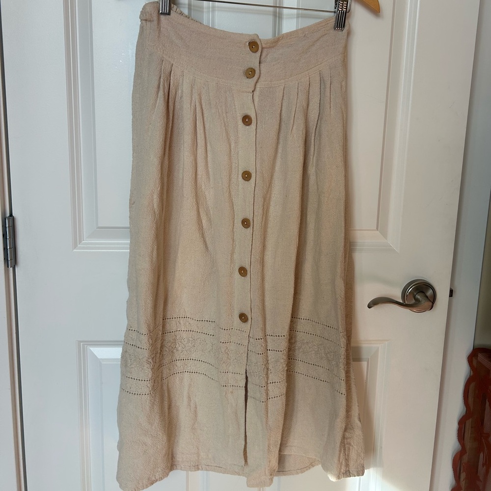 Tan vintage maxi skirt